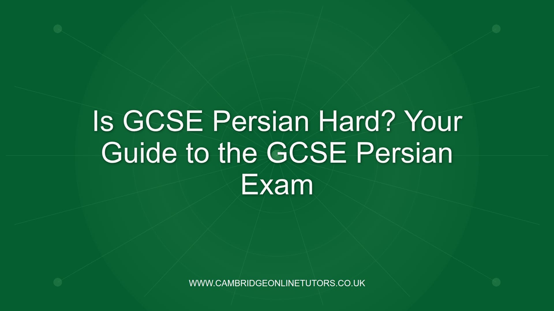 Is GCSE Persian Hard Graphic