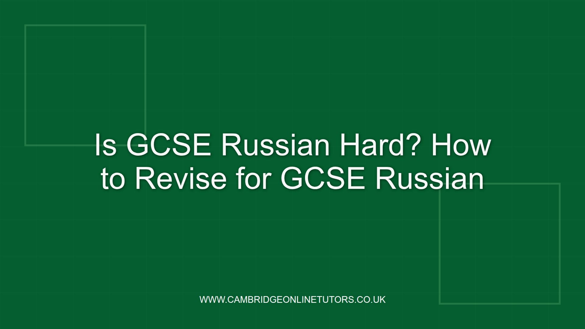 Is GCSE Russian Hard