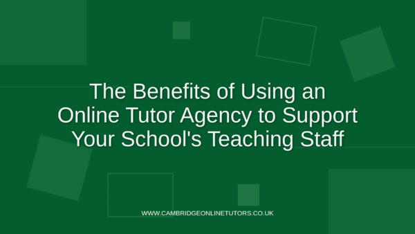 The Benefits of Using an Online Tutor Agency Graphic